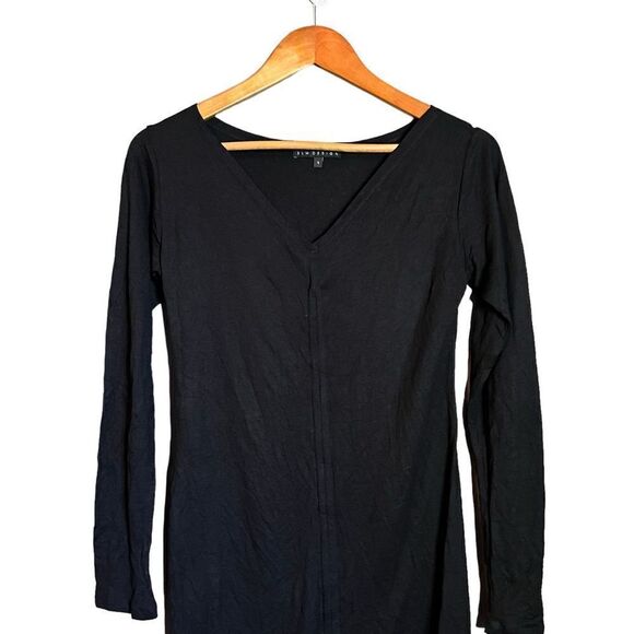 NWT! Elm design black long sleeve wool blend dress - Picture 2 of 9